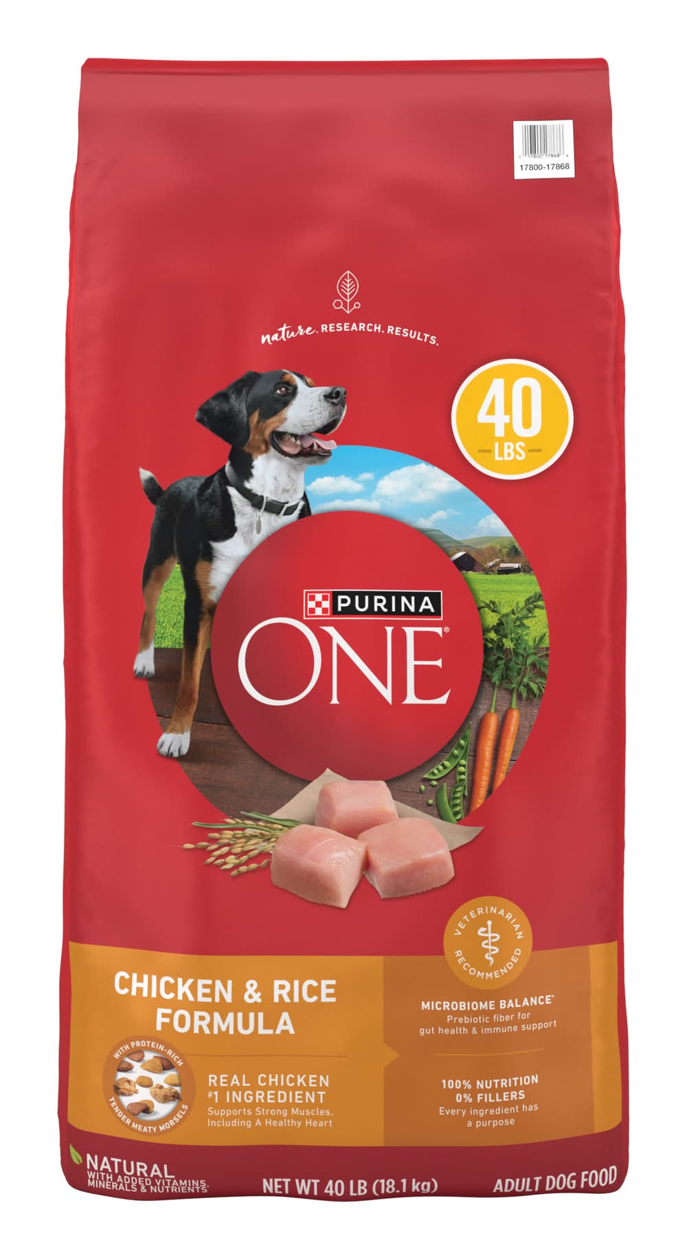 Purina ONE Adult Chicken and Rice Dog Food 40-lb