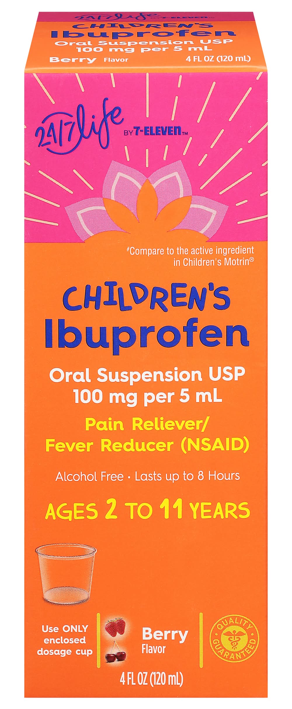 24/7 Life Children's Ibuprofen 100mg, Berry (4 fl oz)