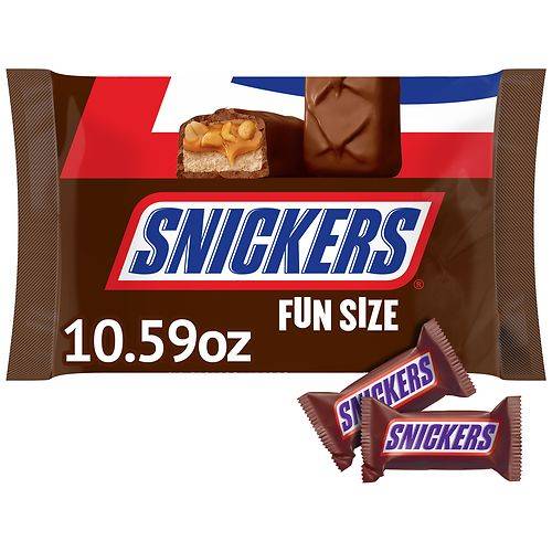 Order Snickers Chocolate Candy Bars Fun Size - 10.59 oz food online from Walgreens store, THOMASVILLE on bringmethat.com