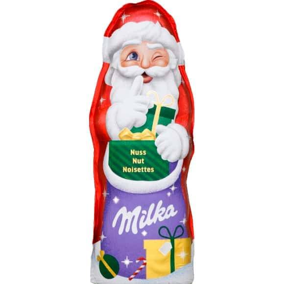 Milka - Chocolat au lait et noisettes moulage père noël (100g)