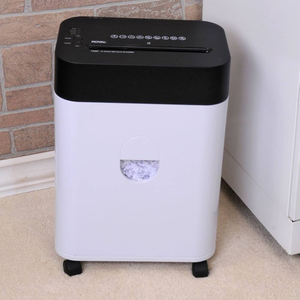 Royal Micro Cut Paper Shredder, White-Black