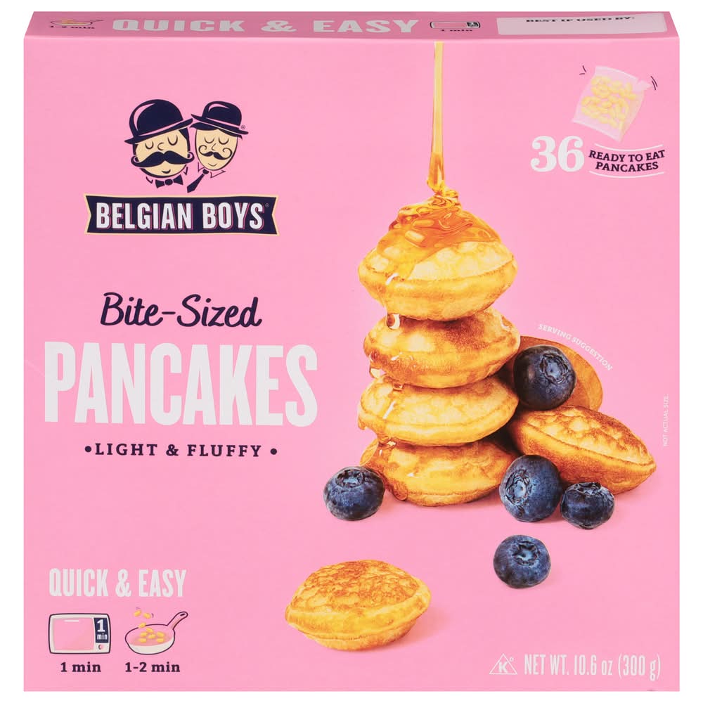 Belgian Boys Light & Fluffy Bite Sized Pancakes (10.6 oz, 36 ct)
