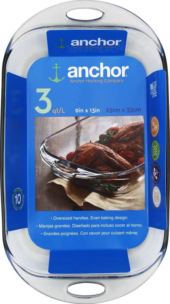 Anchor 3 Quart Oven & Microwave Safe Deep Cake Dish (1 ct)