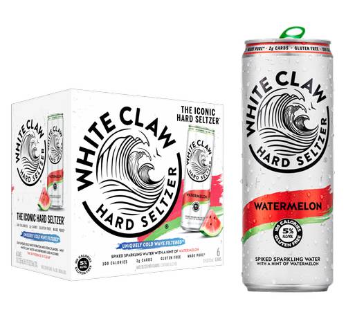 White Claw Watermelon Hard Seltzer (6 x 12 fl oz)