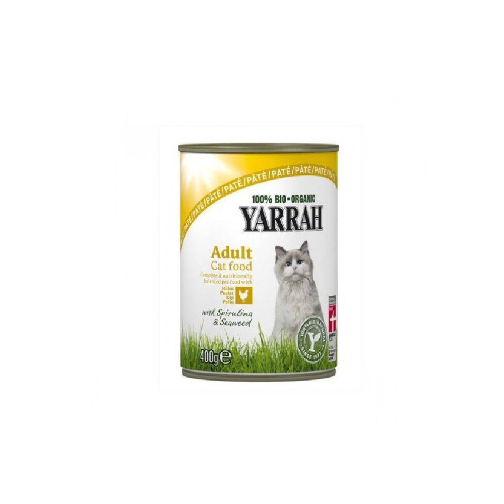 Yarrah - Pâte de poulet à la spiruline et aux herbiers marins pour chat