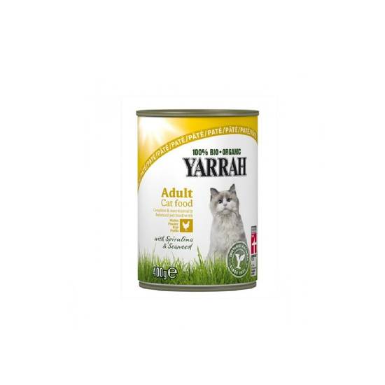 Boite chat poulet algue & spiruline 400g - YARRAH - BIO