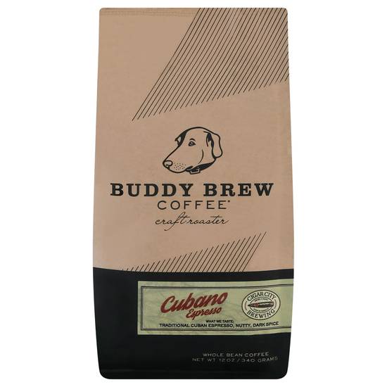 Buddy Brew Coffee Cubano Espresso Whole Bean Coffee (12 oz)