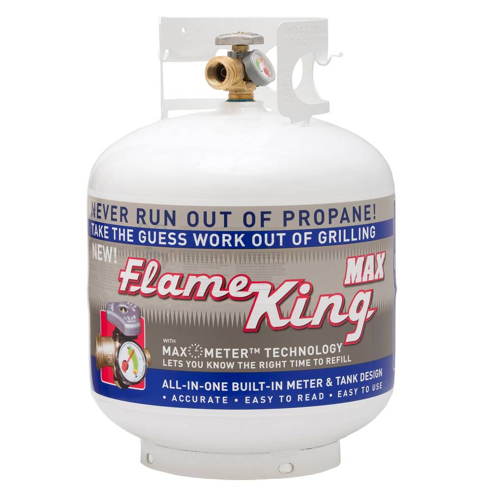 Flame King All-In-One Built-In Meter Empty Propane Tank, 20 lbs