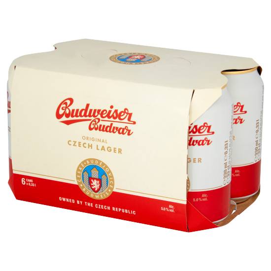 Budweiser Budvar Original Czech Lager Beer (6ct, 330 ml)