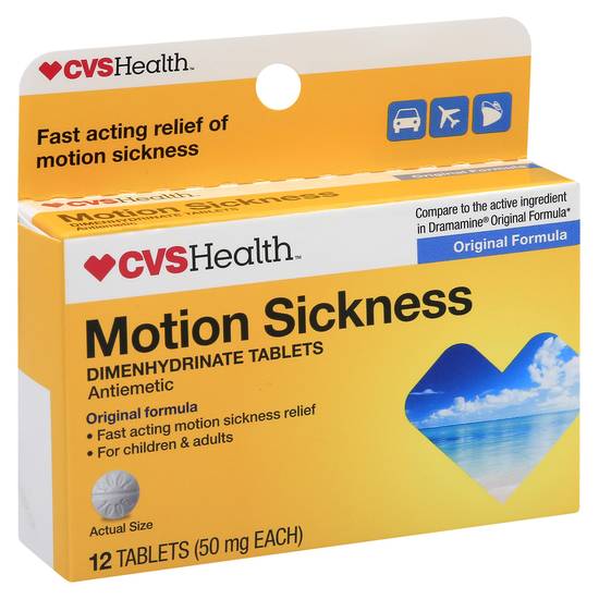 Cvs Health Motion Sickness Tablets (12 ct)