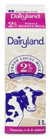 Dairyland 2% Partly Skimmed Milk (1 L)