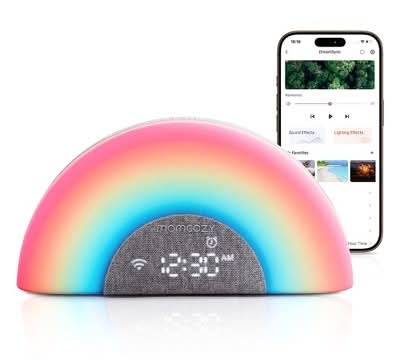 Momcozy DreamSync Sound Machine: Nature, White Noise, Sound, Light Therapy