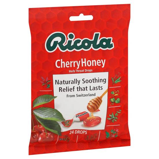 Cherry Honey Herb Throat Drops Ricola 24 drops