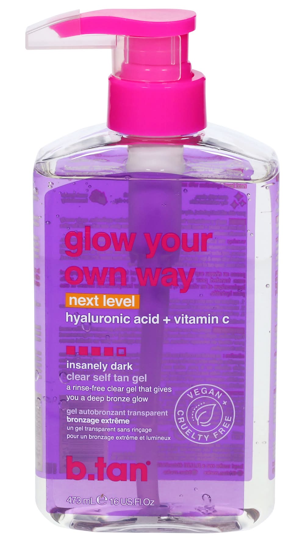 b.tan Glow Your Own Way Next Level Self Insanely Dark Tan Gel (16 fl oz)