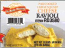 Supremo Italiano - Large Square Cheese Ravioli - 2/5 Lb (Case of 1)