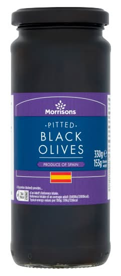 Morrisons Pitted Black Olives (330g)