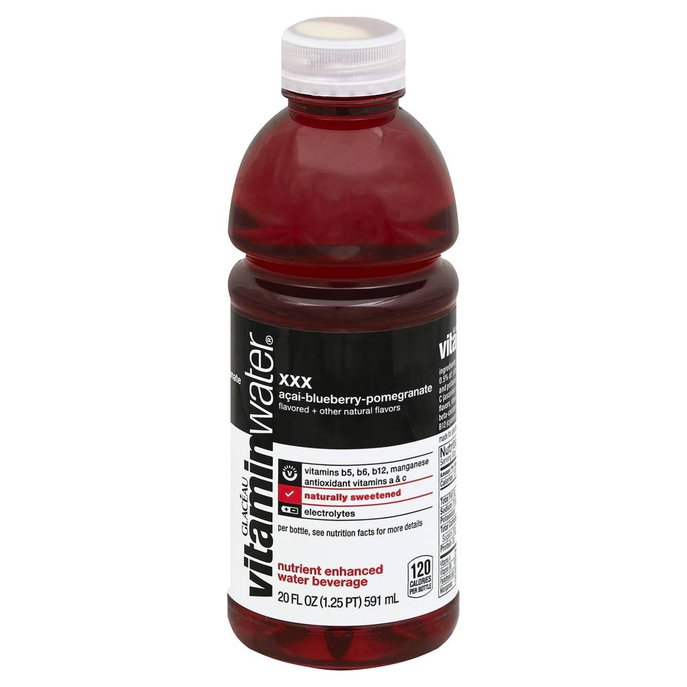 Vitaminwater Nutrient Enhanced Water Beverage, Acai-Blueberry-Pomegranate (20 fl oz)