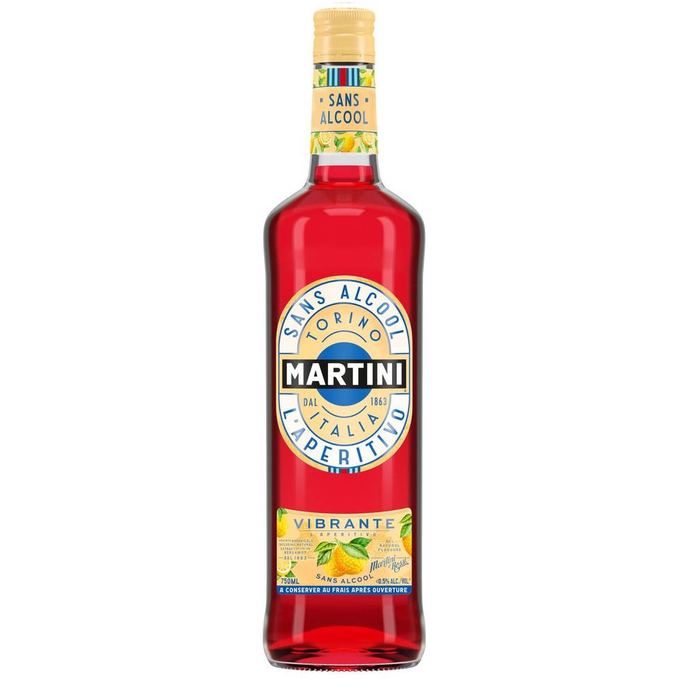 Martini - Boisson l'aperitivo vibrante sans alcool (750 ml)