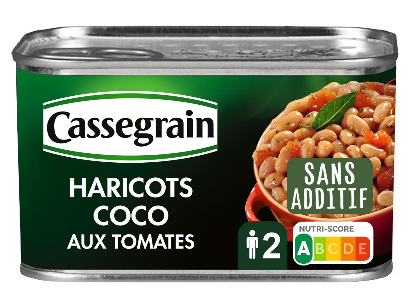 Cassegrain - Haricots coco cuisinés à la tomate laurier et sauje (435g)