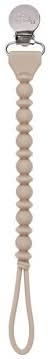itzy ritzy Beaded Pacifier Strap Toast