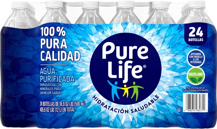 Pure Life Purified Water (24 pack, 16.9 oz)
