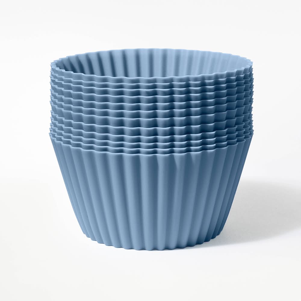 Figmint Silicone Baking Cups, Blue (12 ct)