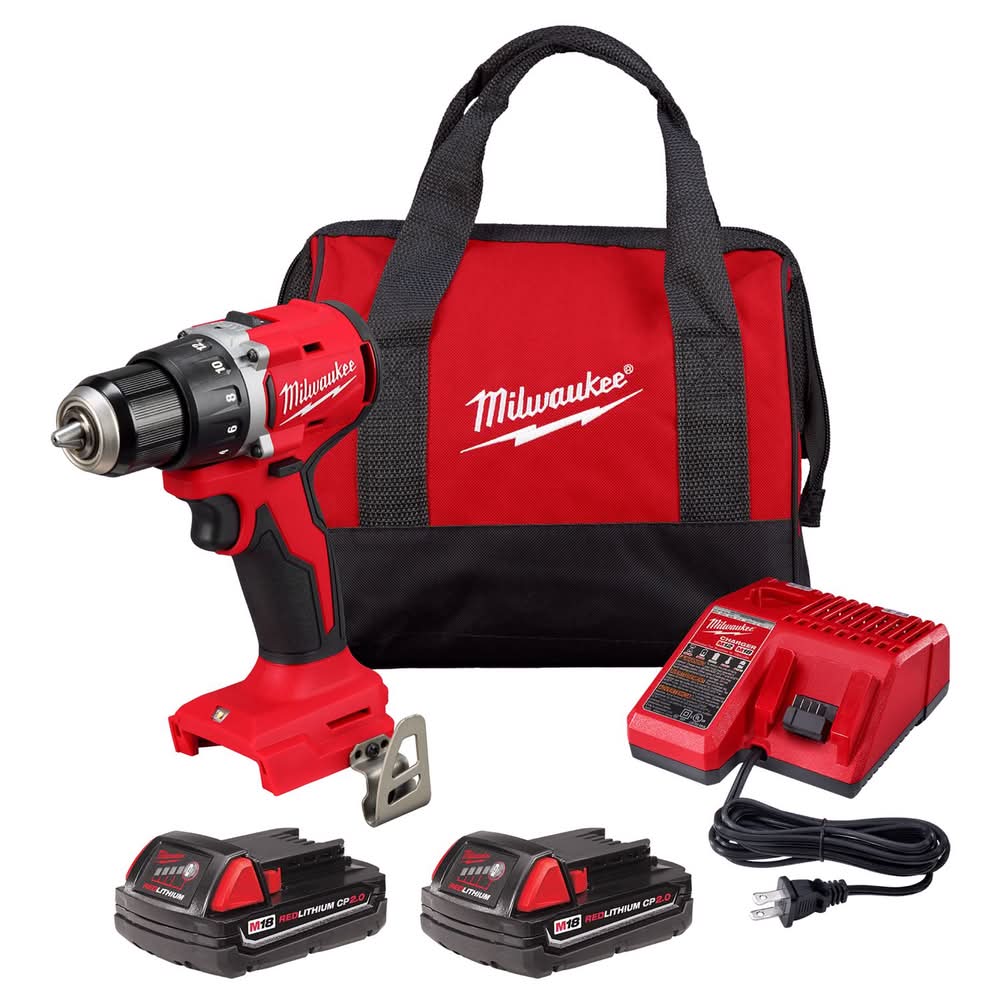 Milwaukee M18 Compact Cordless Brushless 1 Tool Drill And Driver Kit