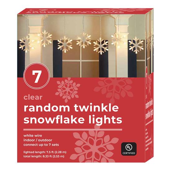 Snowflake Twinklie Light - 7 ct