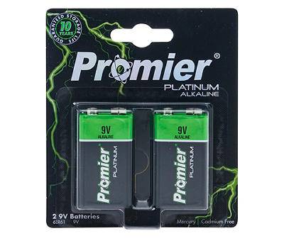 Promier Products Platinum 9 Volt Alkaline Battery