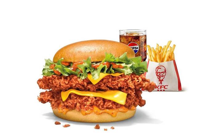 Fire Zinger Stacker meal