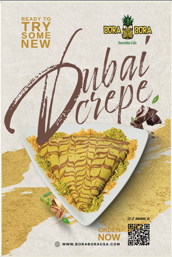 Dubai chocolate crepe