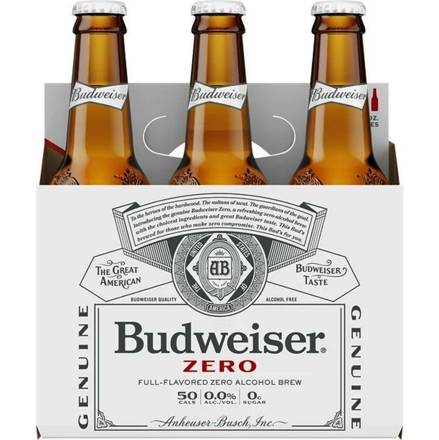 Budweiser Zero 6 Pack 12oz
