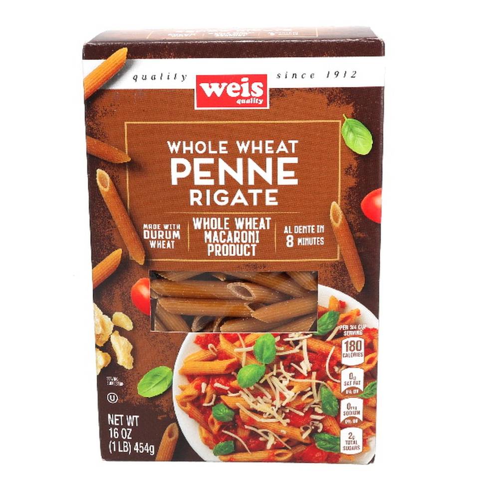 Weis Whole Wheat Penne Rigate Pasta (16 oz)