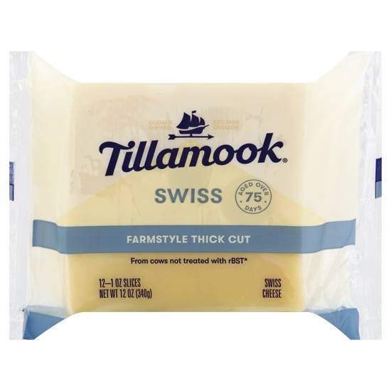 Tillamook Swiss Farmstyle Thick Cut Slices