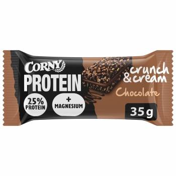 Barrita alta en proteínas de cereales con cacahuetes y cacao Corny Crunch & Cream 35 g.