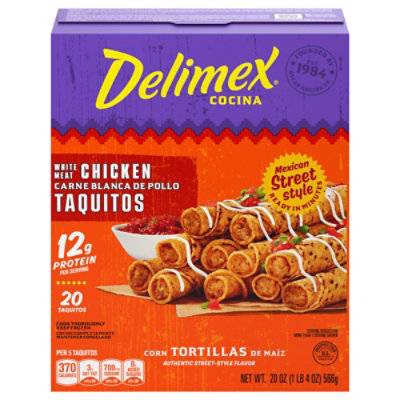 Delimex White Meat Chicken Taquitos (20 ct)