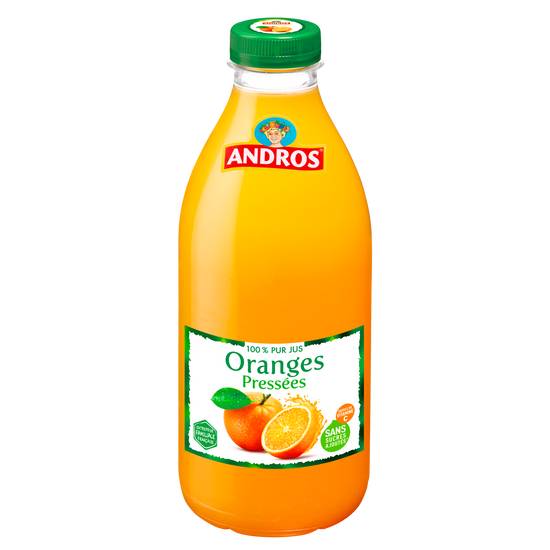 Andros - Jus d'orange 100% pur jus sans sucres ajoutés (1 L)