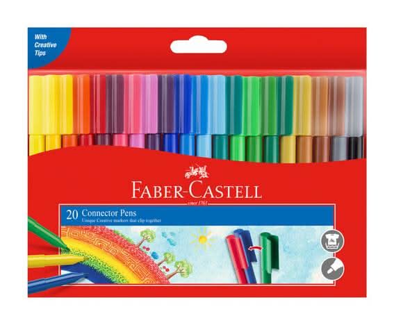 Faber-Castell Connector Pens, Assorted (20 pack)