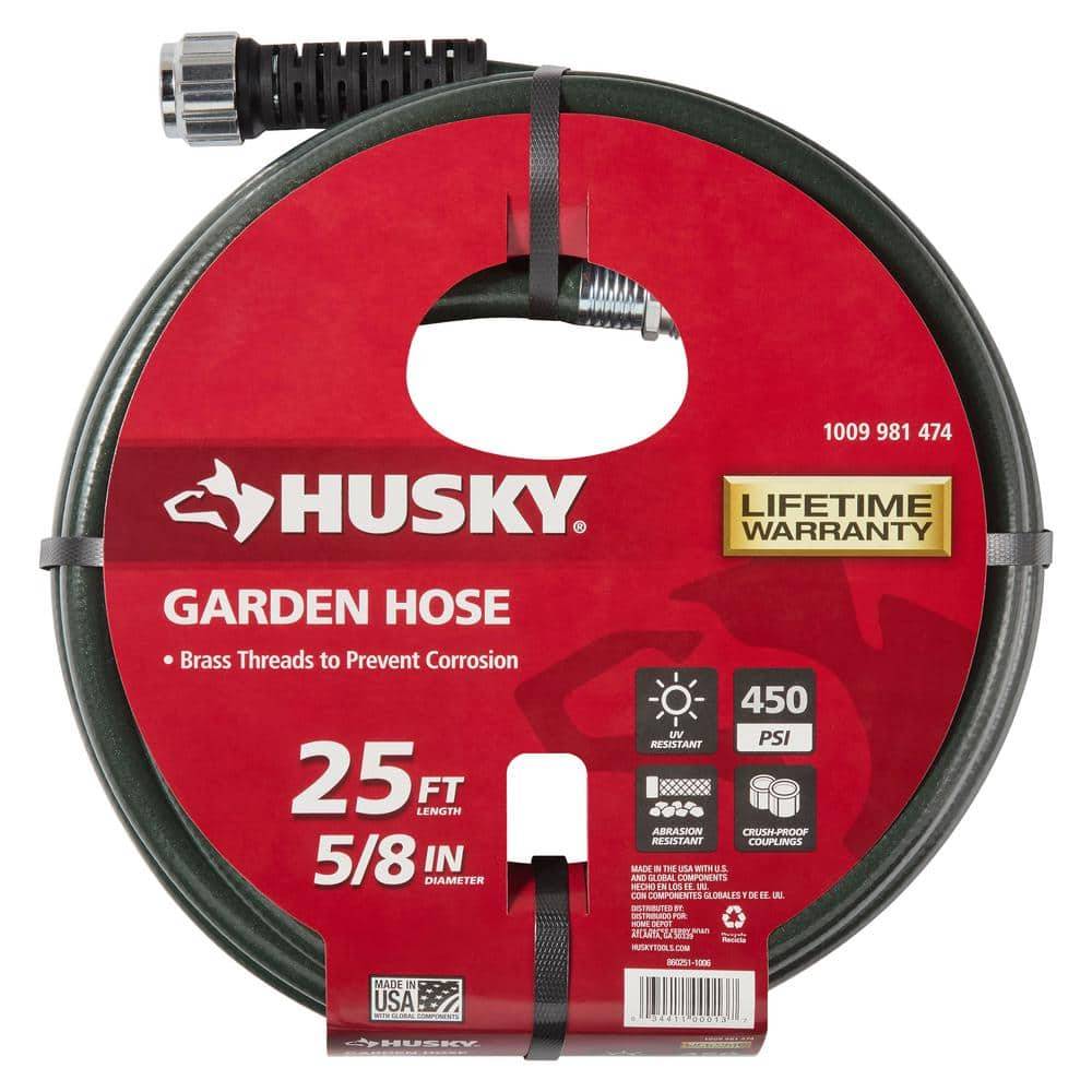 Husky Heavy Duty Garden Hose, 5/8 in x 25 Ft