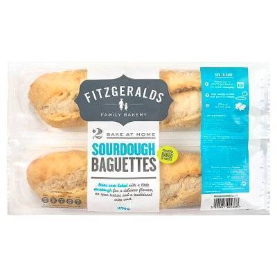 Fitzgeralds Family Bakery 2 Bake at Home Sourdough Baguettes 250g