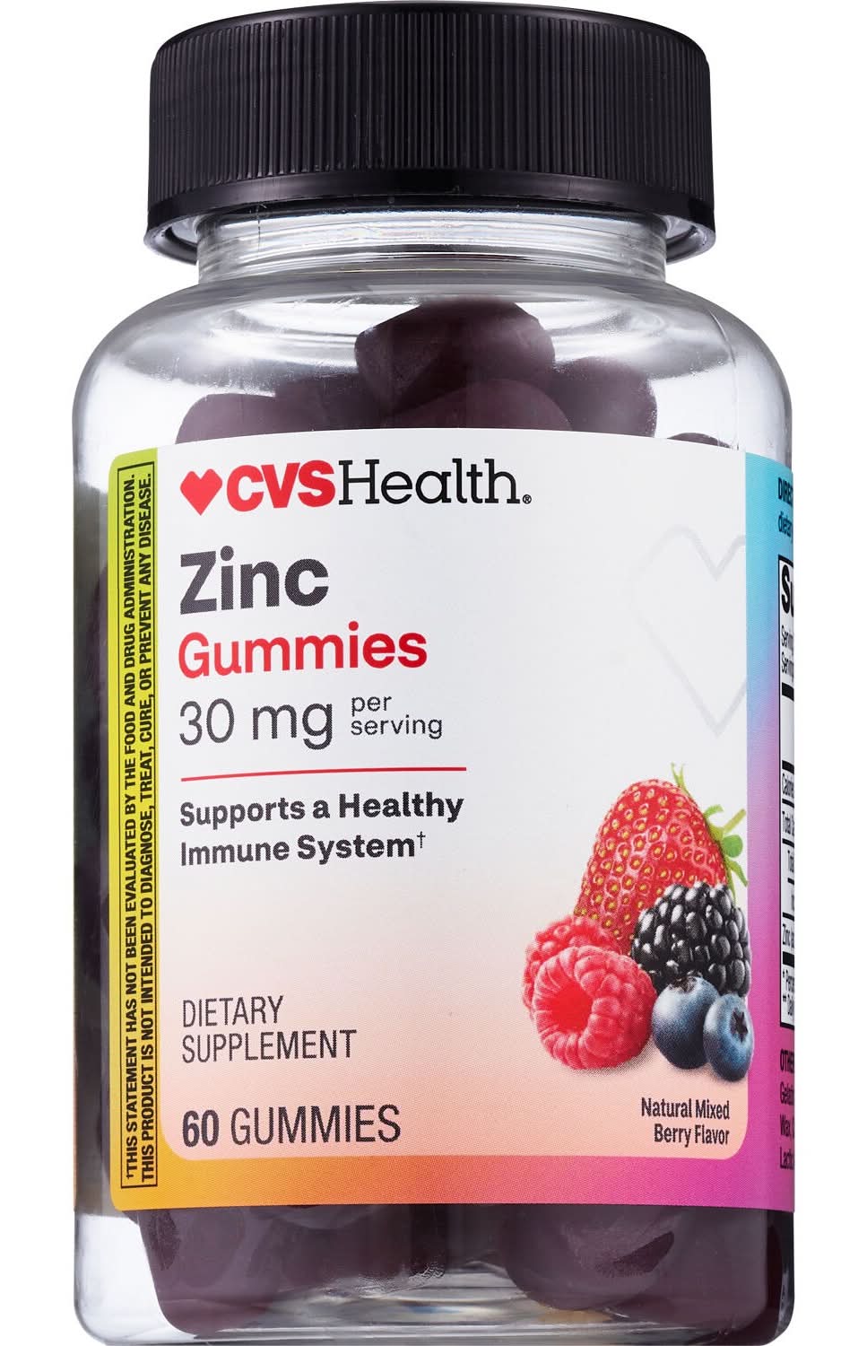 CVS Health Adult Organic Zinc Gummies, Grapefruit (60 ct)