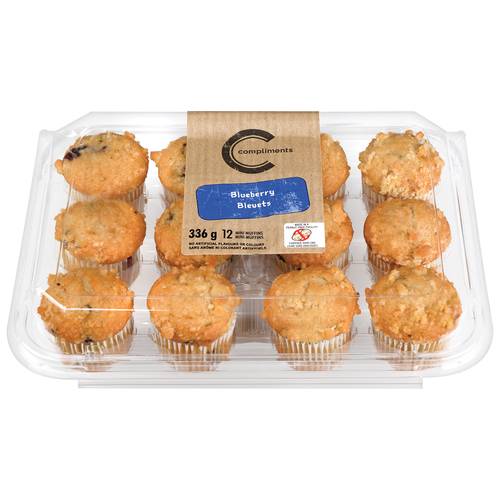 Compliments Mini Muffins Blueberry (336 g, 12 ct)