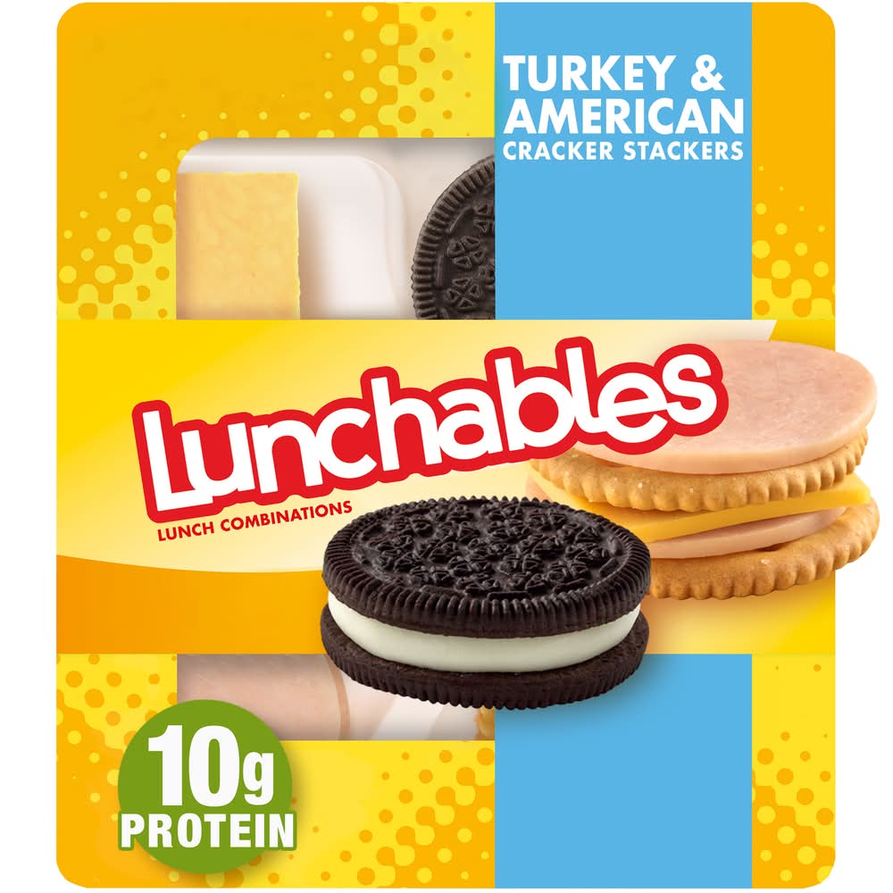 Lunchables Turkey & American Cracker Stackers Lunch Combinations Snack Kit (3.4 oz)