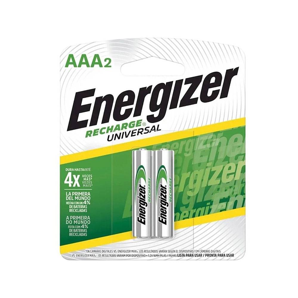 Energizer pila recargable aaa (2 un)
