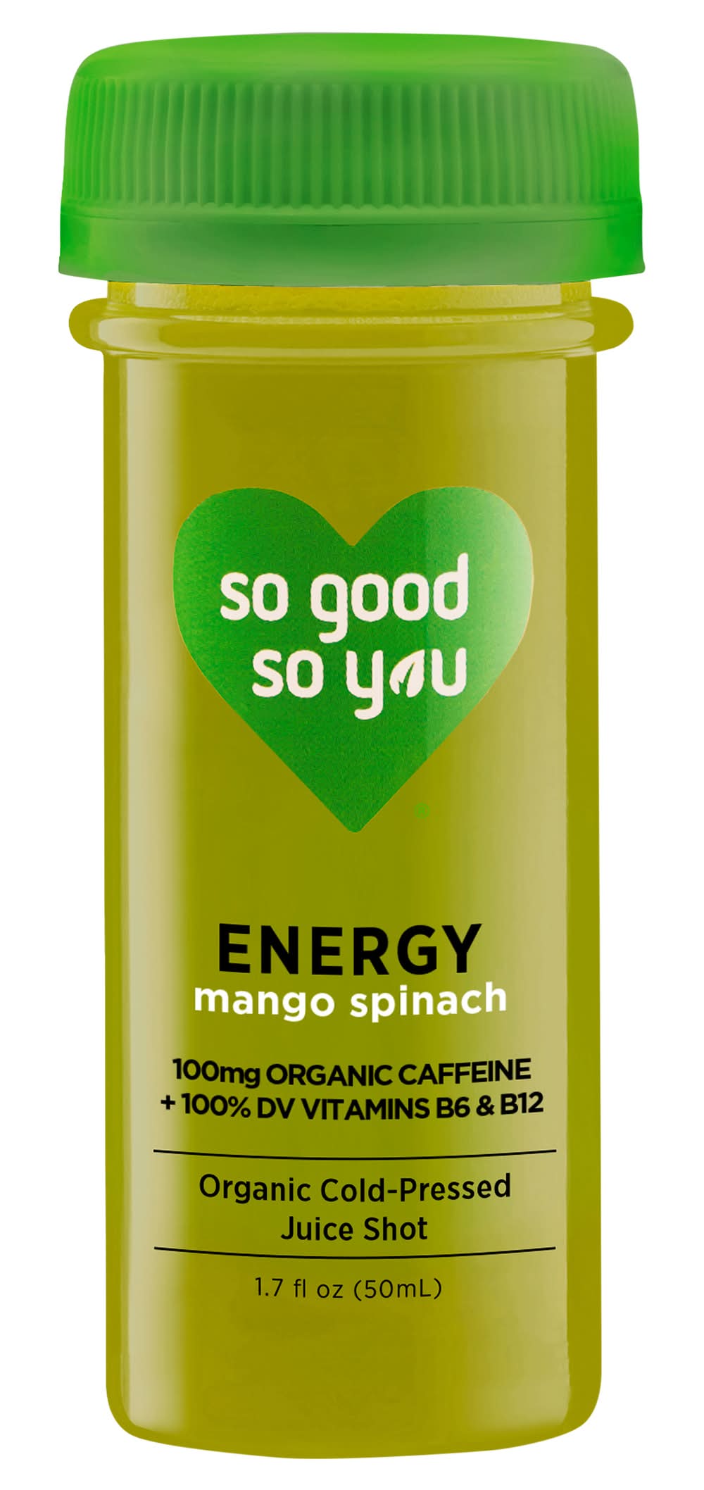 So Good So You Organic Energy Mango Spinach Cold-Pressed Juice Shot (1.7 fl oz)