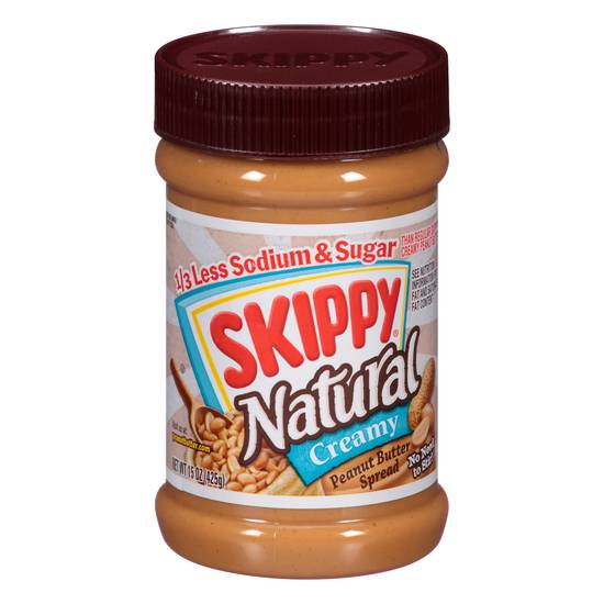 Skippy Less Sodium and Sugar Natural Creamy Peanut Butter