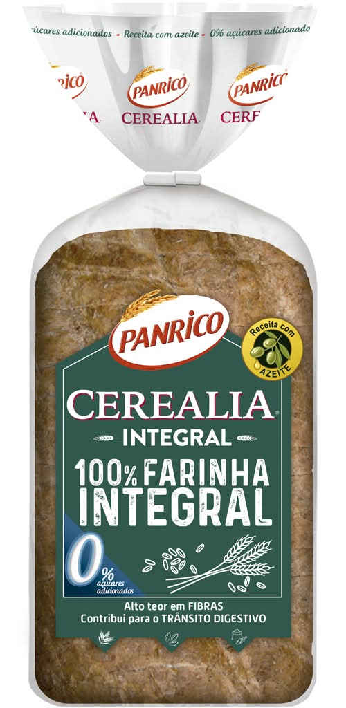 Panrico - Pão cerealia 100% integral, embalagem de 385g