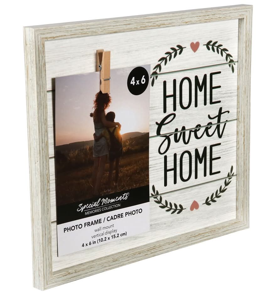 Special Moments Farmhouse Clip Photo Frame, 4x6 in, White