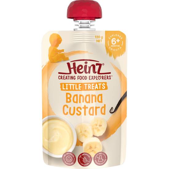 Heinz Little Treats Banana Custard Baby Food Pouch 6 Plus Months 120g