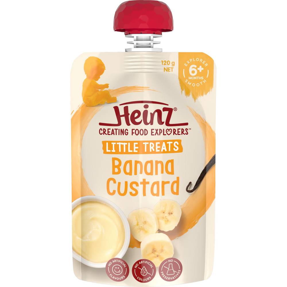 Heinz Little Treats Banana Custard Baby Food 6m+, 6 M+ (120g)